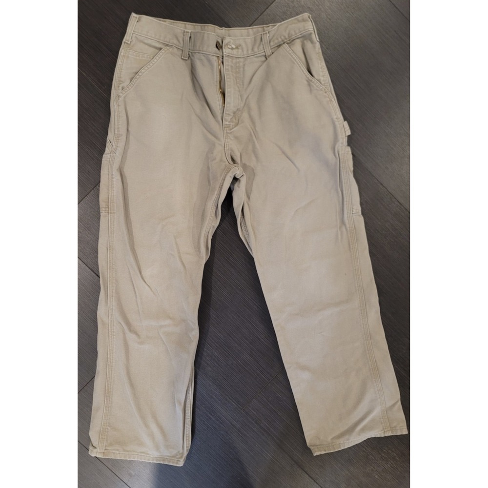 carhartt original dungaree fit pants 34x30 gray cargo No stains or holes
